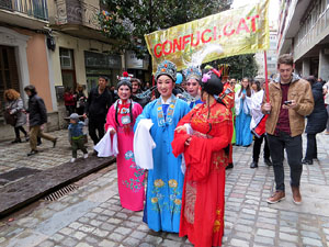 Celebraci&oacute; de l'any nou xin&egrave;s a Girona. La cercavila