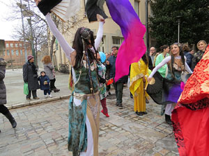Celebraci&oacute; de l'any nou xin&egrave;s a Girona. La cercavila