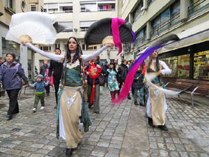 Celebraci&oacute; de l'any nou xin&egrave;s a Girona. La cercavila