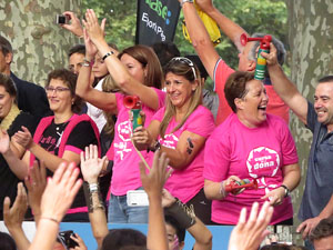 Cursa de la Dona 2016. Concentraci&oacute; i sortida del Parc de la Devesa