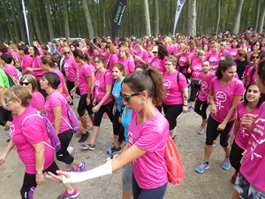 Cursa de la Dona 2016. Concentraci&oacute; i sortida del Parc de la Devesa
