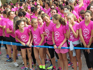 Cursa de la Dona 2016. Concentraci&oacute; i sortida del Parc de la Devesa