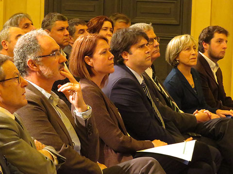 Assistents durant la intervenci&oacute; de Ferran Tarradellas Espuny, director de la Representaci&oacute; de la Comissi&oacute; Europea a Barcelona