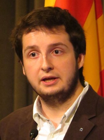 Miguel Vera Campuzano, membre de Girona del Jove Parlament Europeu, durant la seva intervenci&oacute;