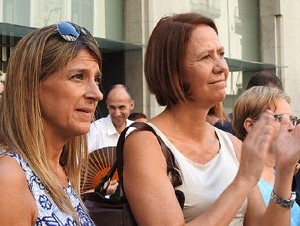 Diada Nacional 2016. Concentraci&oacute; a la pla&ccedil;a del Vi, lectura del manifest i cant de Els Segadors