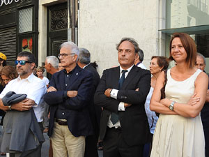 Diada Nacional 2016. Concentraci&oacute; a la pla&ccedil;a del Vi, lectura del manifest i cant de Els Segadors