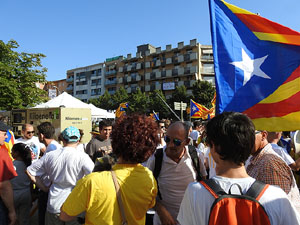Diada Nacional 2016. Manifestaci&oacute; sotre el lema A punt. Endavant rep&uacute;blica catalana, a Salt