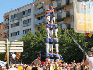 Diada Nacional 2016. Manifestaci&oacute; sotre el lema A punt. Endavant rep&uacute;blica catalana, a Salt