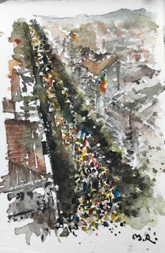 Aquarel&middot;la de Fonsu Mateu Riera. Gentilesa de l'autor