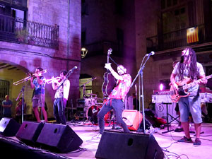 Diada Nacional 2016. Concert del grup Falciots Ninja a la pla&ccedil;a del Vi