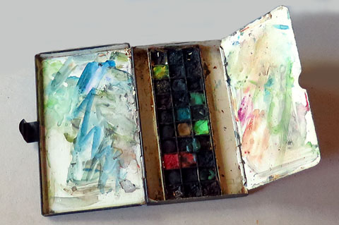 Caixa d'aquarel&middot;les d'Eduard Fiol