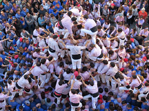 Fires 2016. La Diada Castellera a la pla&ccedil;a del Vi, amb els Marrecs de Salt, els Capgrossos de Matar&oacute; i els Minyons de Terrassa