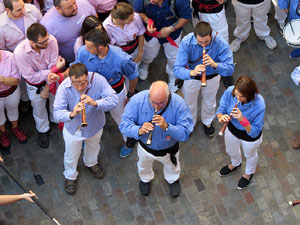 Fires 2016. La Diada Castellera a la pla&ccedil;a del Vi, amb els Marrecs de Salt, els Capgrossos de Matar&oacute; i els Minyons de Terrassa