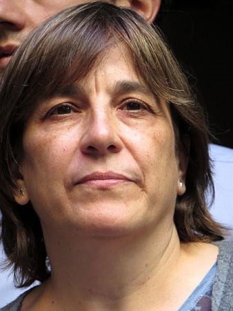 Anna Ribas Palom. comiss&agrave;ria de l'exposici&oacute;, durant la inauguraci&oacute;