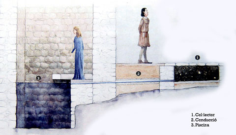 Recorregut de l'aigua cap al micv&eacute; de Girona