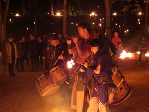 Fires 2016. Espectacle de foc i m&uacute;sica Llumin&agrave;ries de Fires, a c&agrave;rrec de Taller de Magn&egrave;sia i Els Berros de la Cort