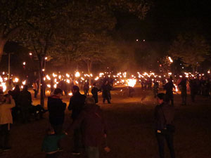 Fires 2016. Espectacle de foc i m&uacute;sica Llumin&agrave;ries de Fires, a c&agrave;rrec de Taller de Magn&egrave;sia i Els Berros de la Cort