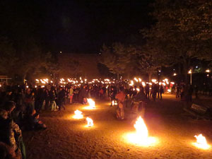 Fires 2016. Espectacle de foc i m&uacute;sica Llumin&agrave;ries de Fires, a c&agrave;rrec de Taller de Magn&egrave;sia i Els Berros de la Cort