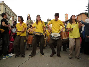 Fires 2016. El preg&oacute. Cercavila amb gegants, capgrossos i mules