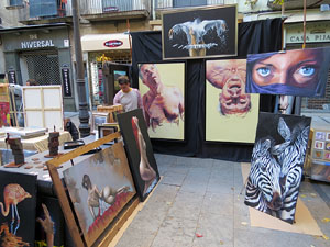 Fires 2016. 48a. Fira del Dibuix, la Pintura i la Fotografia a la Rambla de la Llibertat i la pla&ccedil;a del Vi