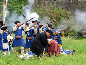 Girona resisteix! Jornades de recreaci&oacute; hist&ograve;rica de la Guerra de Successi&oacute;. Castell de Montju&iuml;c. La capitulaci&oacute;