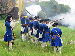 Girona resisteix! Jornades de recreaci&oacute; hist&ograve;rica de la Guerra de Successi&oacute;. Castell de Montju&iuml;c. La capitulaci&oacute;