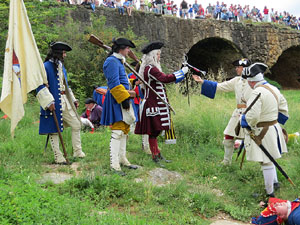 Girona resisteix! Jornades de recreaci&oacute; hist&ograve;rica de la Guerra de Successi&oacute;. Castell de Montju&iuml;c. La capitulaci&oacute;