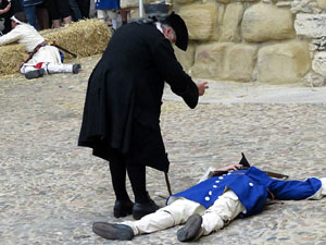 Girona resisteix! Jornades de recreaci&oacute; hist&ograve;rica de la Guerra de Successi&oacute;. Combat a la pla&ccedil;a de Sant Dom&egrave;nec