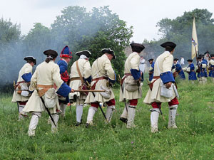 Girona resisteix! Jornades de recreaci&oacute; hist&ograve;rica de la Guerra de Successi&oacute;. Castell de Montju&iuml;c. Combat al pati d'armes