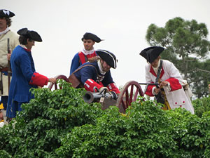 Girona resisteix! Jornades de recreaci&oacute; hist&ograve;rica de la Guerra de Successi&oacute;. Castell de Montju&iuml;c. Combat al pati d'armes