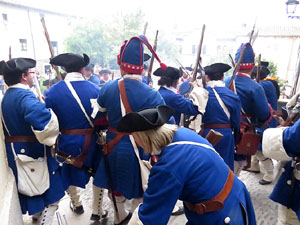 Girona resisteix! Jornades de recreaci&oacute; hist&ograve;rica de la Guerra de Successi&oacute;. Combat al carrer de Pere de Rocaberti