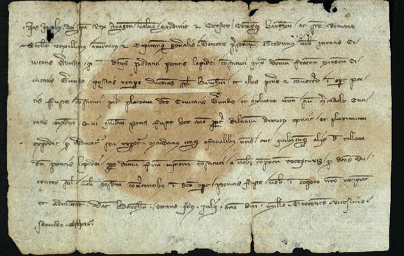 Jaume II concedeix als jurats de la ciutat de Girona que dels diners del peatge del pont de pedra, situat prop del convent de Framenors, puguin rebre doscents sous per construir el pont de fusta entre la pla&ccedil;a i el Mercadal, el qual fou destru&iuml;t a causa de les pluges caigudes durant el present any. 13 de juliol 1322