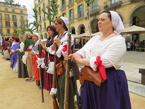 IX Festa Reviu els Setges Napole&ograve;nics de Girona. Presentaci&oacute; a la pla&ccedil;a de la Independ&egrave;ncia
