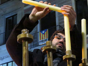 Nadal 2016. Encesa de les llums de Hanukk&agrave; a la pla&ccedil;a del Vi