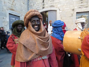 La Cavalcada de Reis 2017. La precavalcada des de la Merc&egrave; pels carrers de Girona