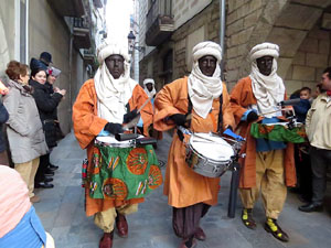 La Cavalcada de Reis 2017. La precavalcada des de la Merc&egrave; pels carrers de Girona