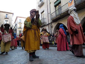 La Cavalcada de Reis 2017. La precavalcada des de la Merc&egrave; pels carrers de Girona