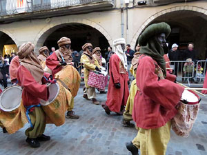 La Cavalcada de Reis 2017. La precavalcada des de la Merc&egrave; pels carrers de Girona