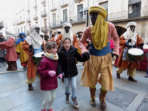 La Cavalcada de Reis 2017. La precavalcada des de la Merc&egrave; pels carrers de Girona