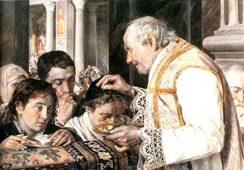 Dimecres de Cendra. Julian Falat. 1881
