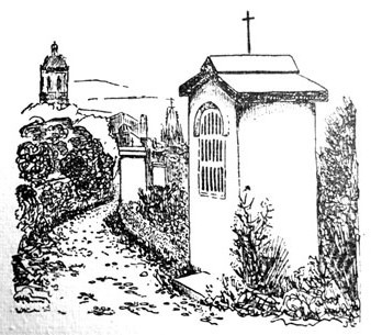 El cam&iacute; de les Creus. Gravat antic