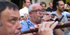 Aixecament de castells a la pla&ccedil;a del Vi