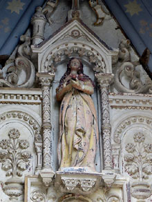 Maria Magdalena. Imatge a l'esgl&eacute;sia que li &eacute;s dedicada