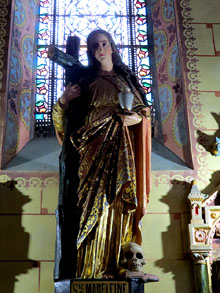 Maria Magdalena. Imatge a l'esgl&eacute;sia que li &eacute;s dedicada