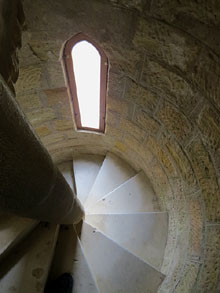 Escala de cargol de la Torre Magdala de R&egrave;nnas del Cast&egrave;lh