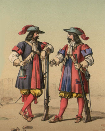 Uniformes dels Ter&ccedil;os espanyols del segle XVII. Mosqueter i arcabusser