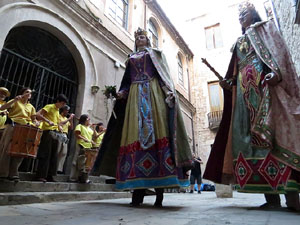 Festival Und&agrave;rius 2016. Ballada dels gegants de Girona, en F&egrave;lix i na &Agrave;ngels