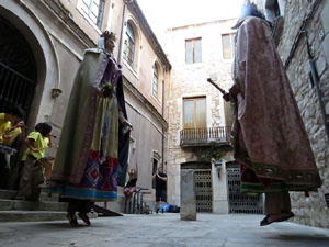 Festival Und&agrave;rius 2016. Ballada dels gegants de Girona, en F&egrave;lix i na &Agrave;ngels