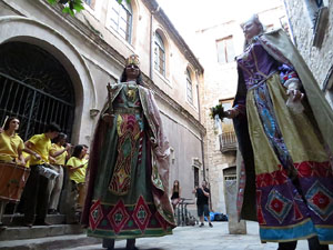Festival Und&agrave;rius 2016. Ballada dels gegants de Girona, en F&egrave;lix i na &Agrave;ngels