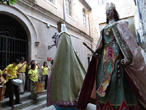 Festival Und&agrave;rius 2016. Ballada dels gegants de Girona, en F&egrave;lix i na &Agrave;ngels